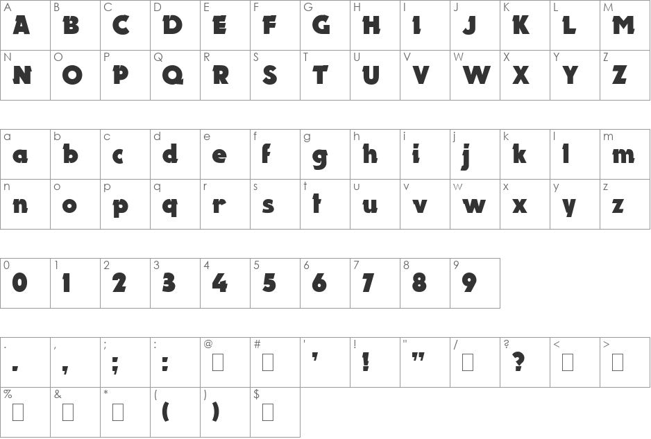 Electron font character map preview
