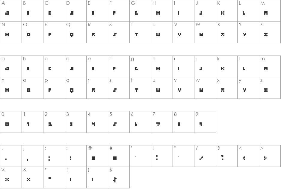 emp_pix font character map preview
