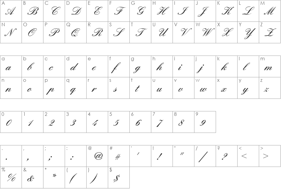 EnglischeSchJoiTDemBol font character map preview