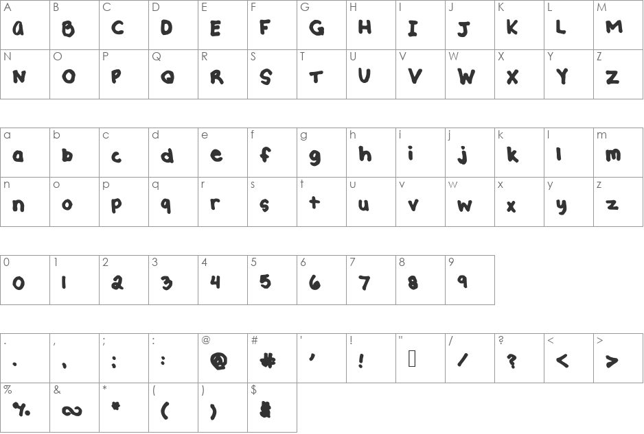 Enjoy font character map preview