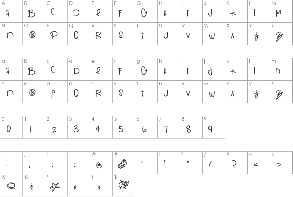 EntertainmentWeekly font character map preview