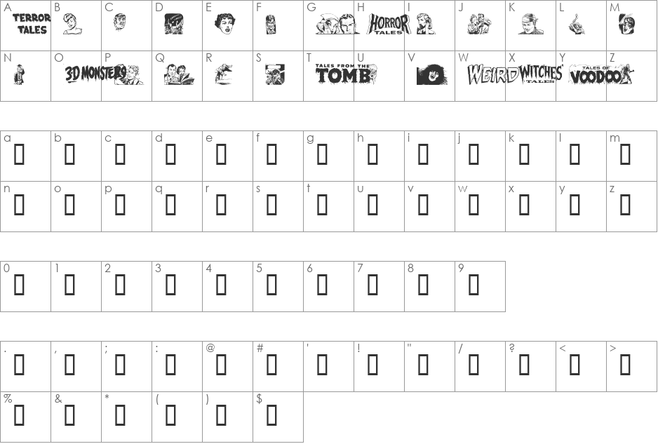 EPD2 font character map preview