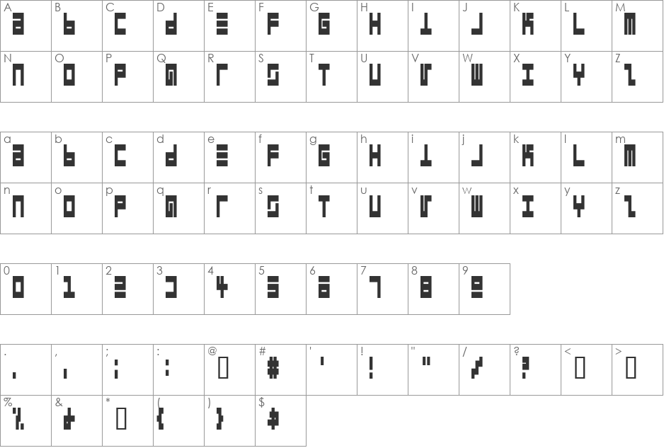 Epps Evans Narrow Black font character map preview