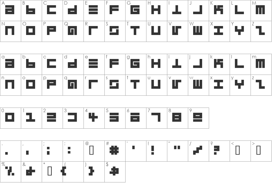 Eppy Evans Round font character map preview