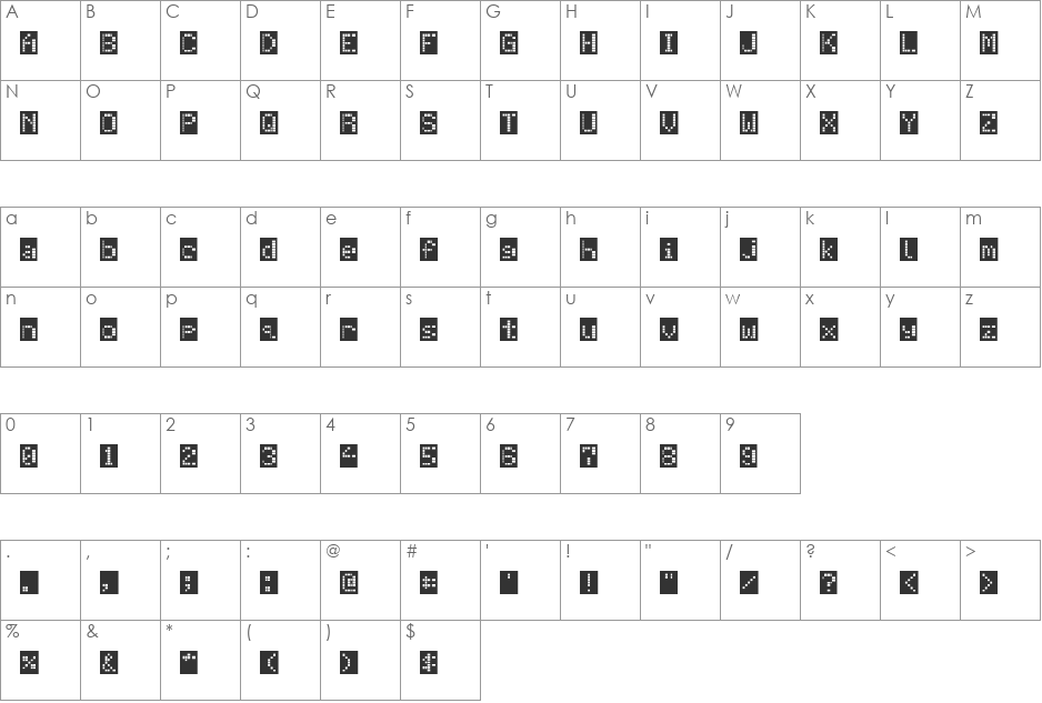 Erbos Draco 1st Open NBP font character map preview