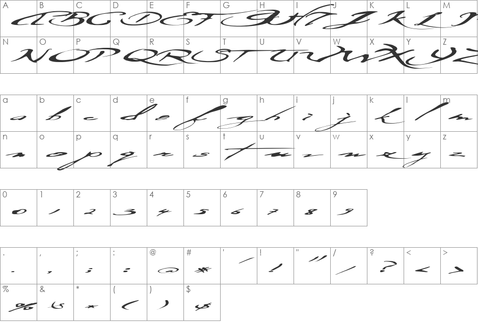 Ersatz Quality font character map preview