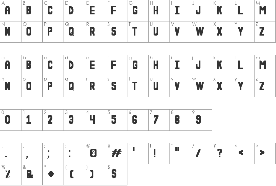 Es la dura wn St font character map preview