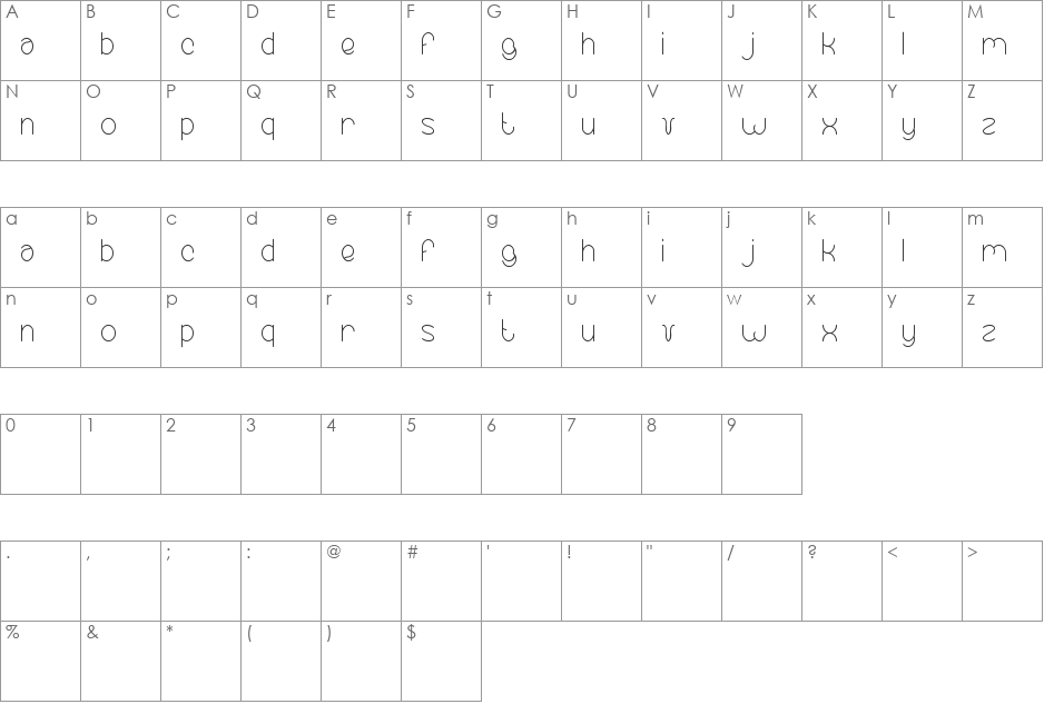 essential arrangement font character map preview