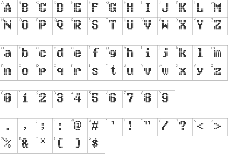 even font character map preview