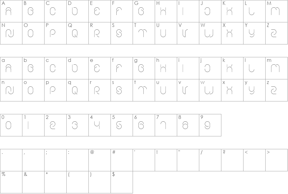 everything font character map preview