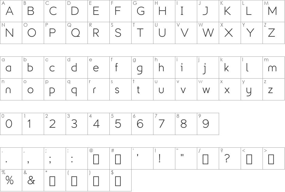 Explogos - Demo font character map preview