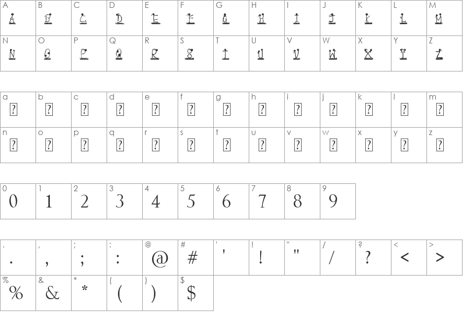 expressions font character map preview