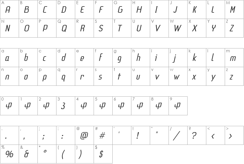f3 Secuencia round ffp font character map preview