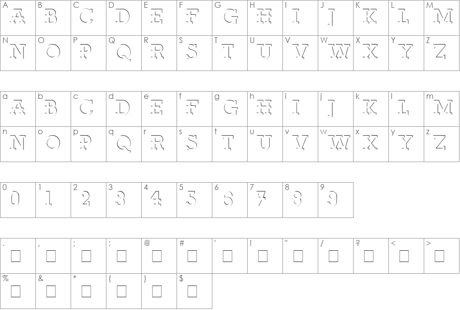 Fab Deco SSi font character map preview