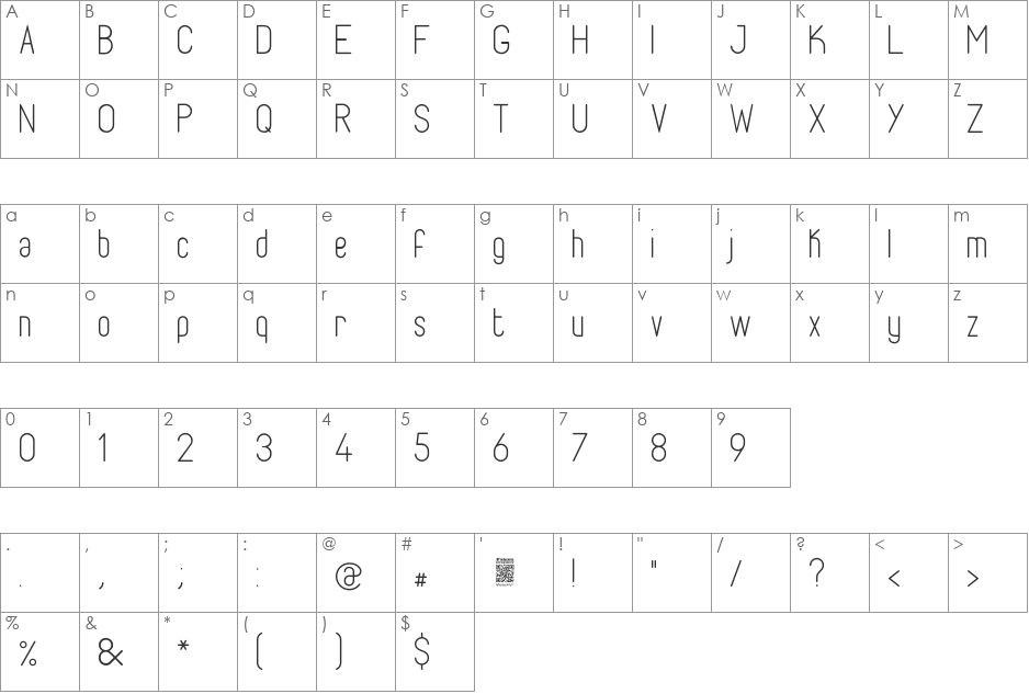 FabioloSmallCap font character map preview