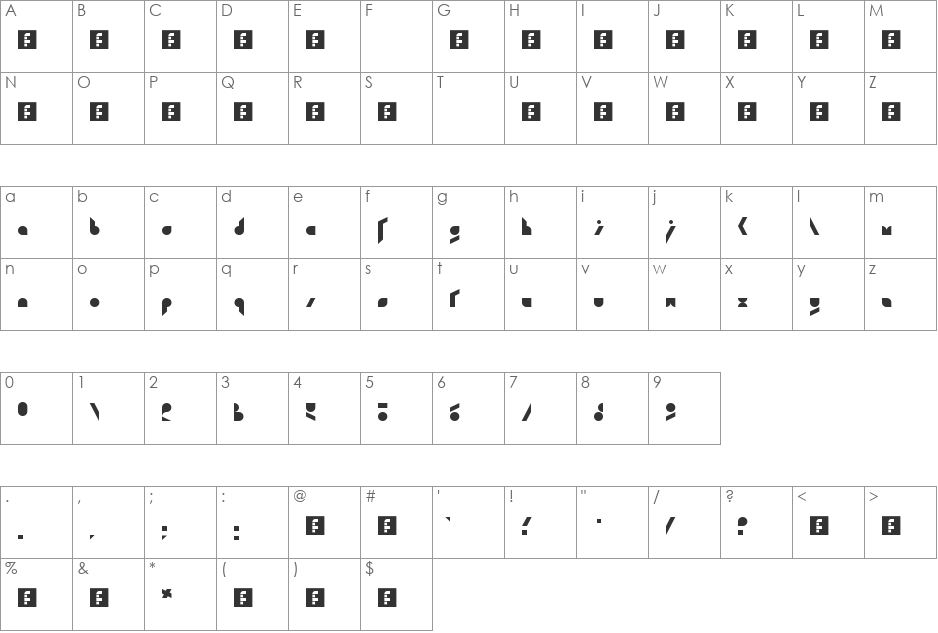 fabrik font character map preview