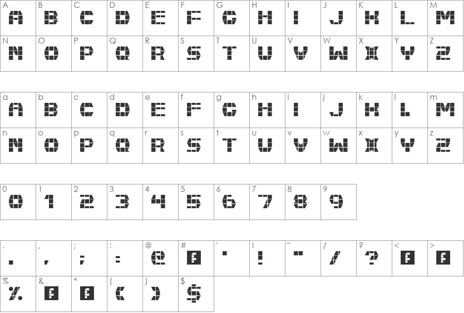 Fast Money font character map preview