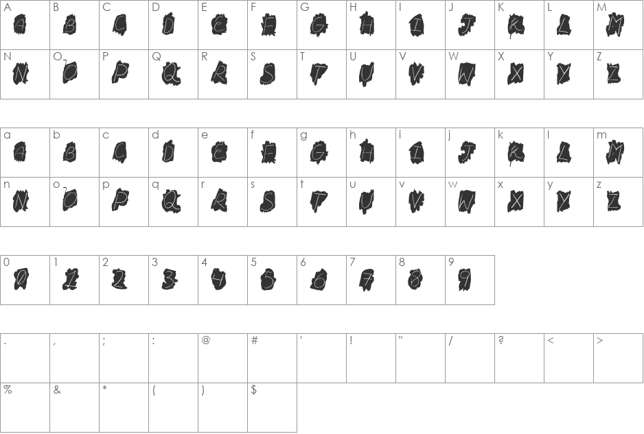 FD Bateek font character map preview