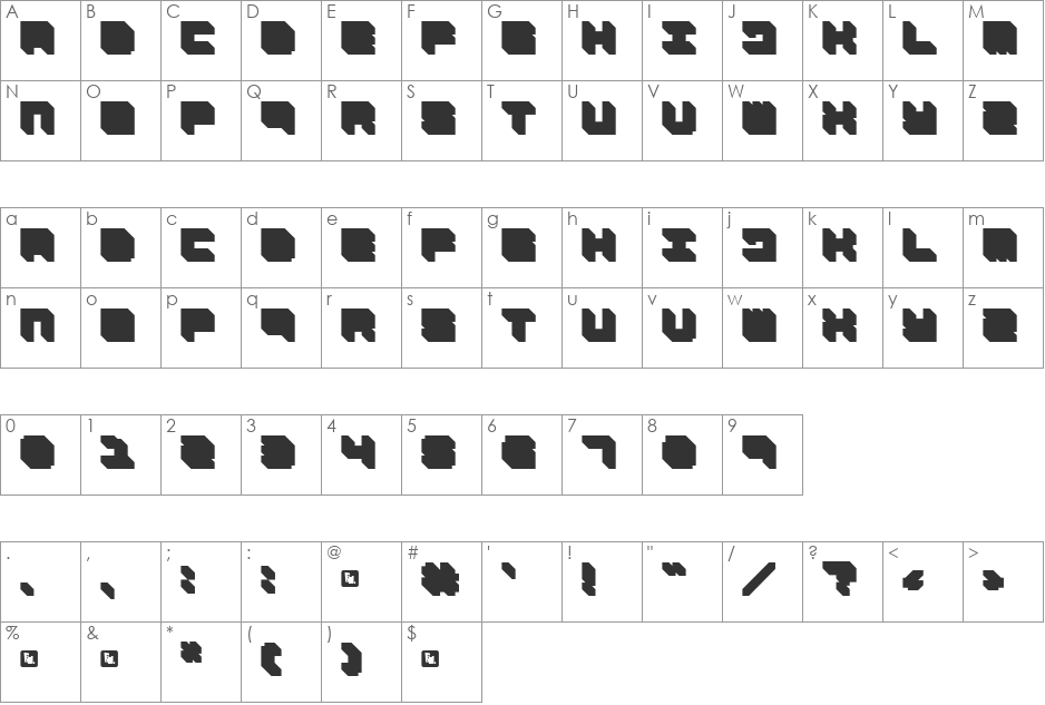 FD Necromancer font character map preview