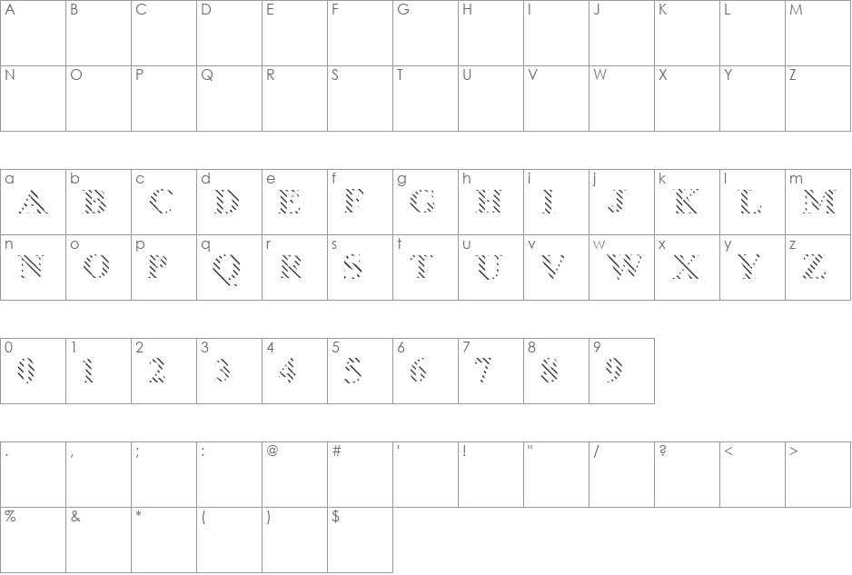FD Stripped for BUP font character map preview