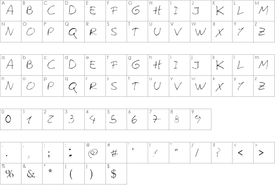 felixsalotto font character map preview