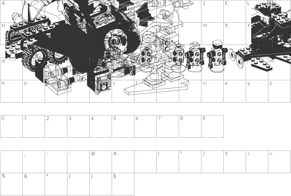 Fenotype dings # lego3 font character map preview