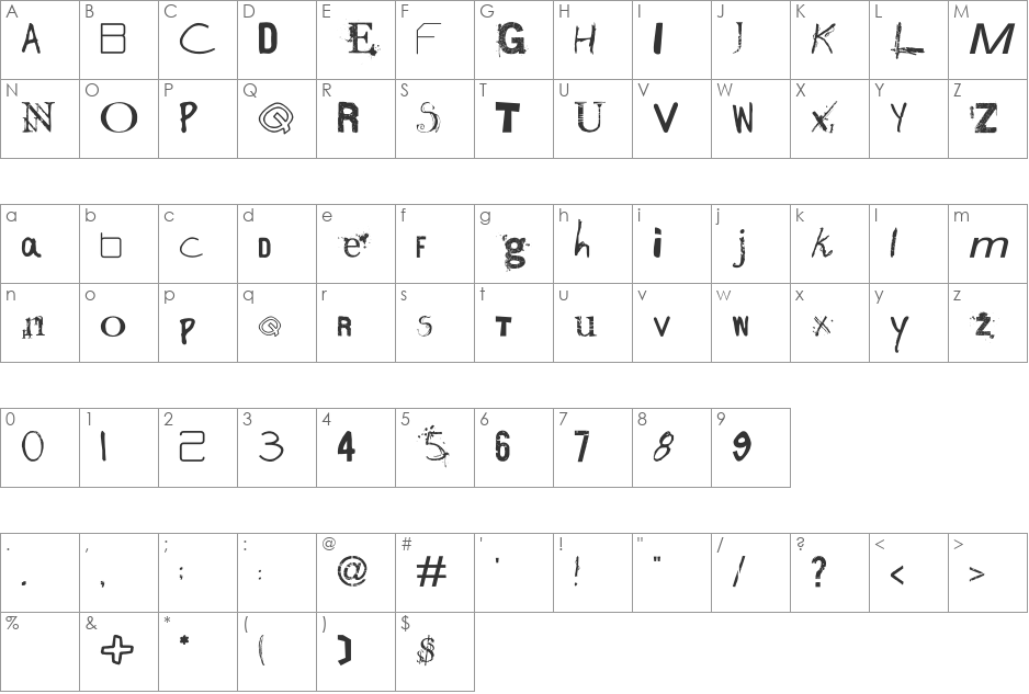 Fh_Join font character map preview