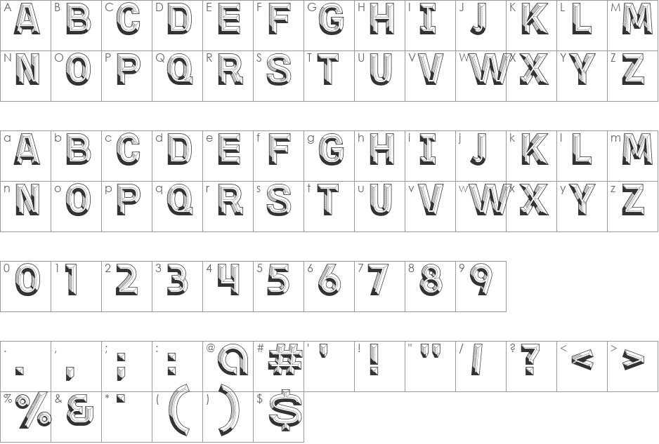 Finkl font character map preview