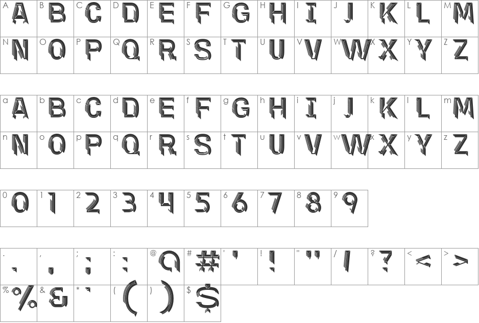 Finkl font character map preview