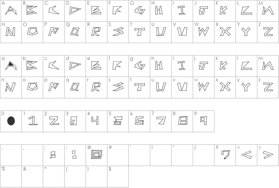 First Try font character map preview