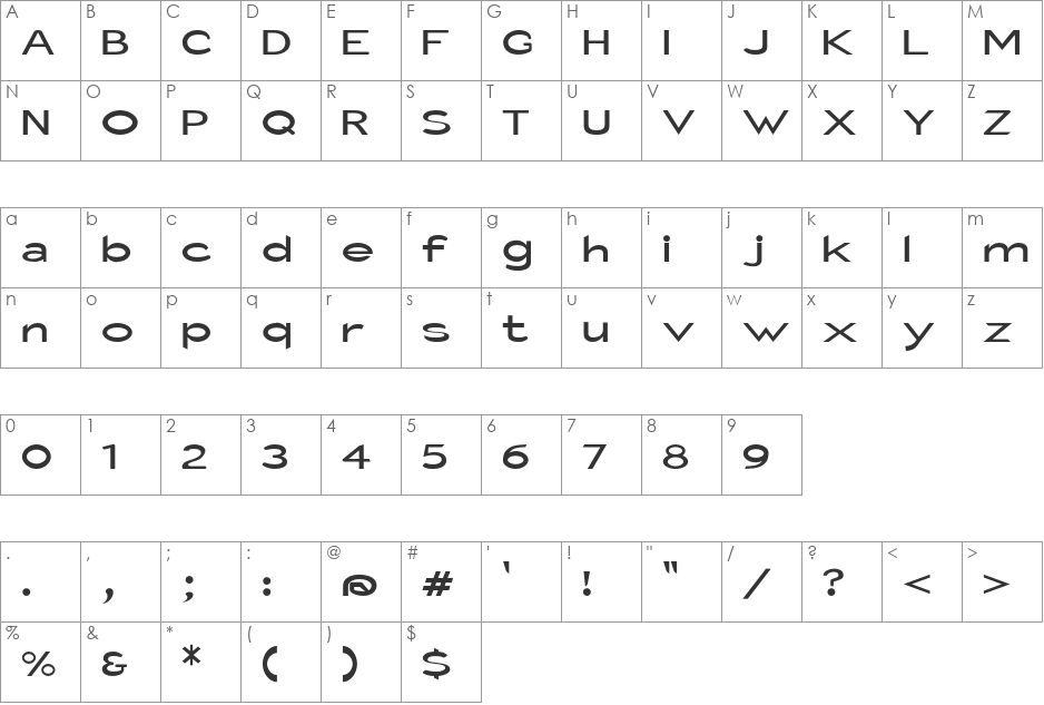 Fisherman Sans font character map preview
