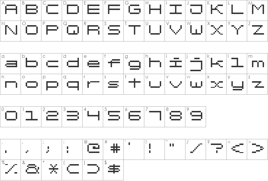 fixed_v03 font character map preview