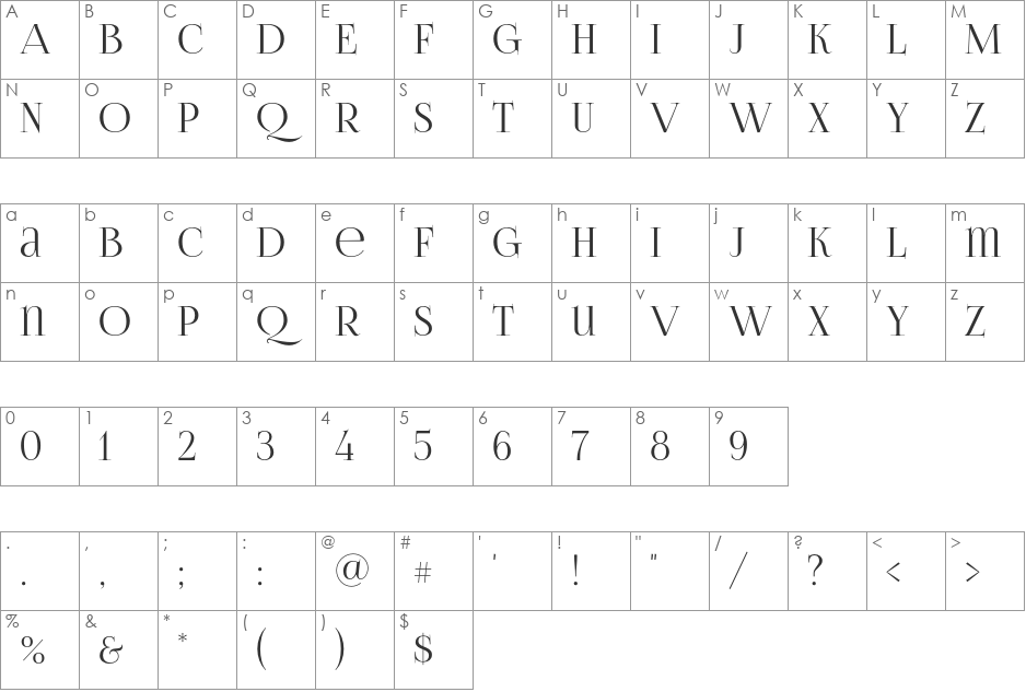 FoglihtenNo06 font character map preview