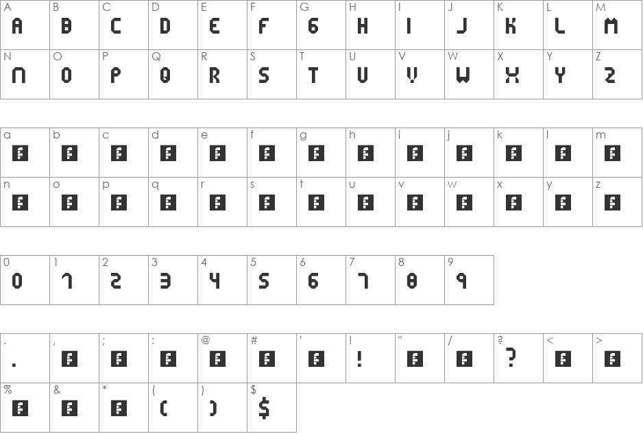 fold me like a moebius strip font character map preview