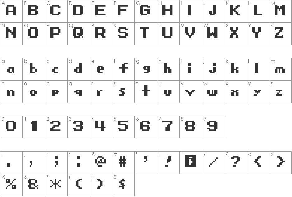 Font Man font character map preview