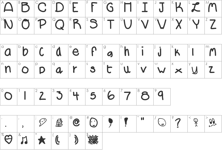 Fonty font character map preview