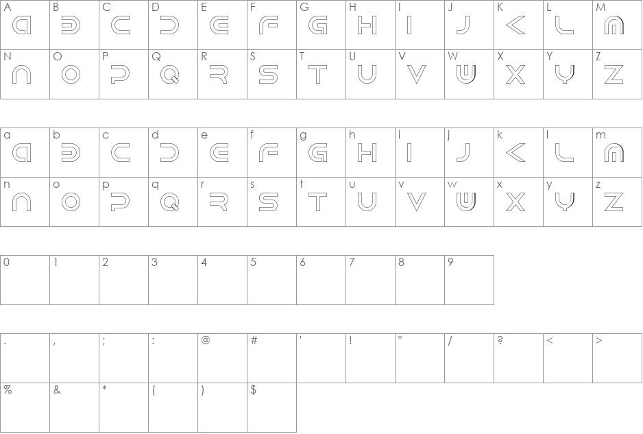 android font character map preview