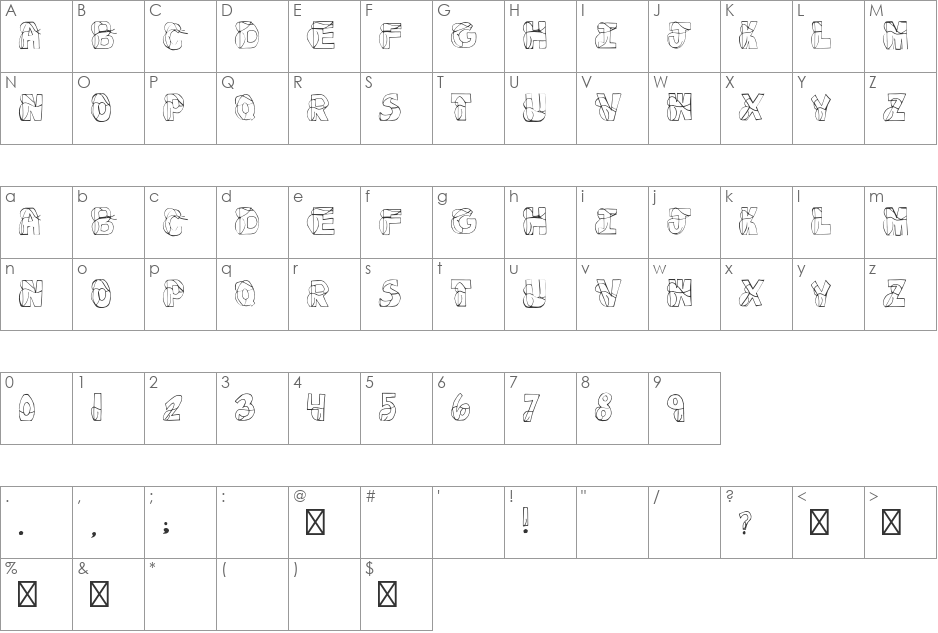 Fortin Font font character map preview