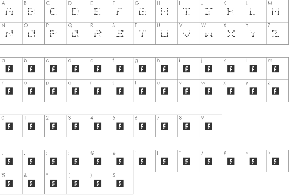 framboise font character map preview