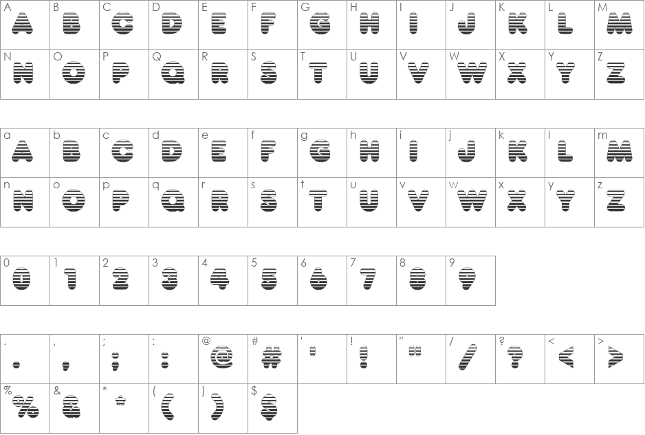 Frankfurter Venetian font character map preview