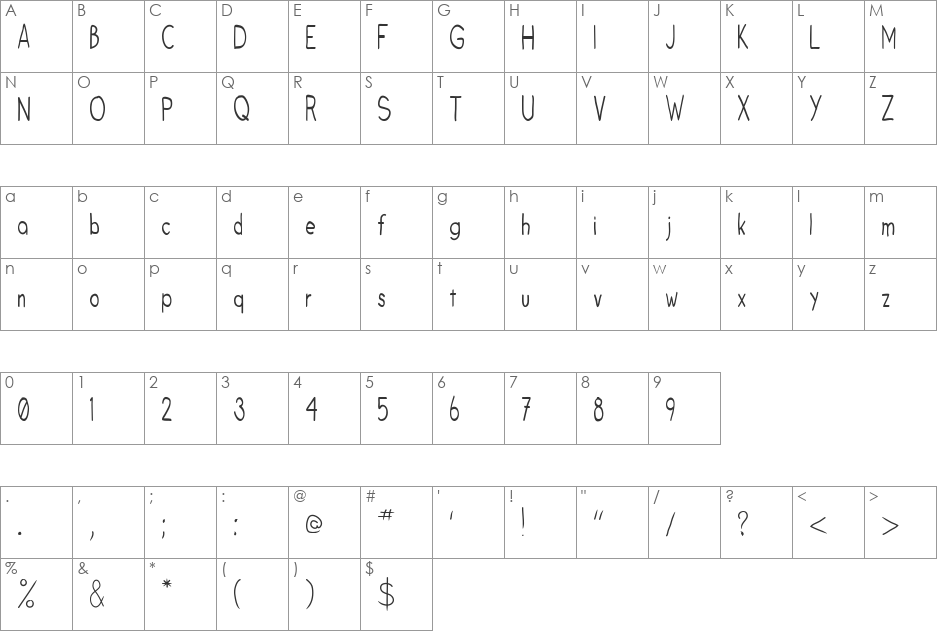 Fruit Sale font character map preview