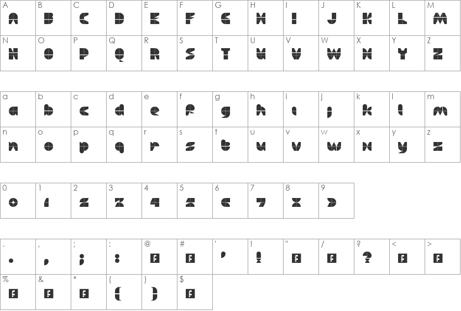 fs minimum font character map preview
