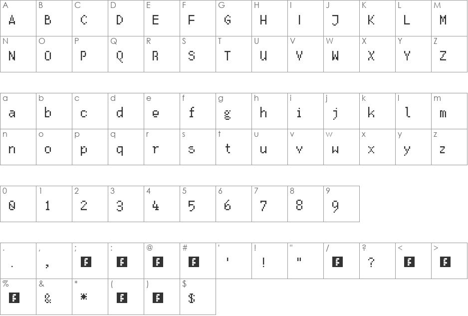 fs songarak 1 font character map preview