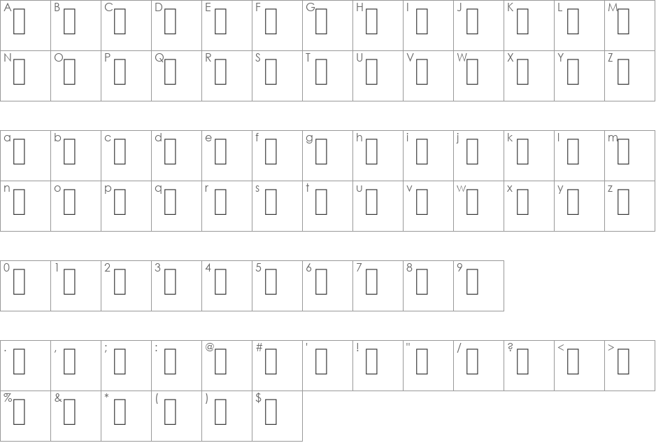 FS_Modern3_Dots font character map preview