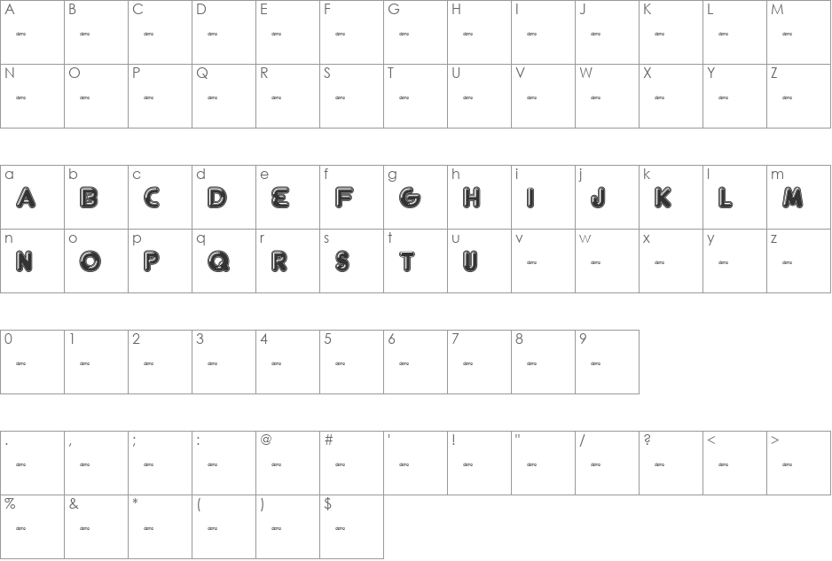 FT Helsingfurt font character map preview