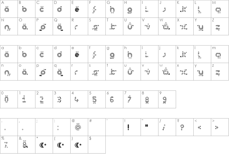 FTF Ahlan Ve AbraRetro vl.1 font character map preview