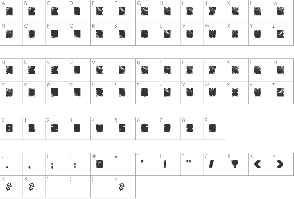 FTF Indonesiana Sans Javallonia font character map preview