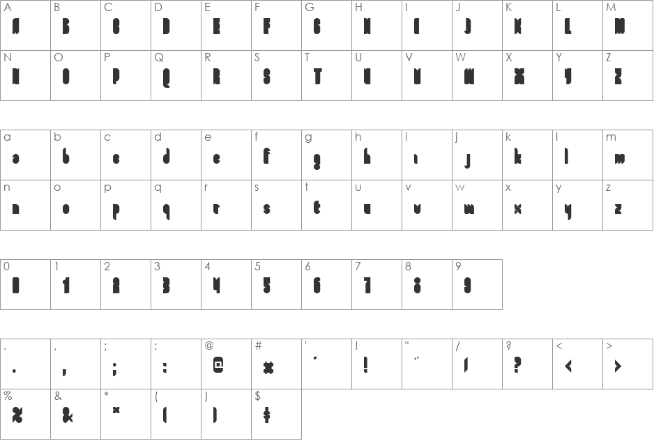 full font character map preview