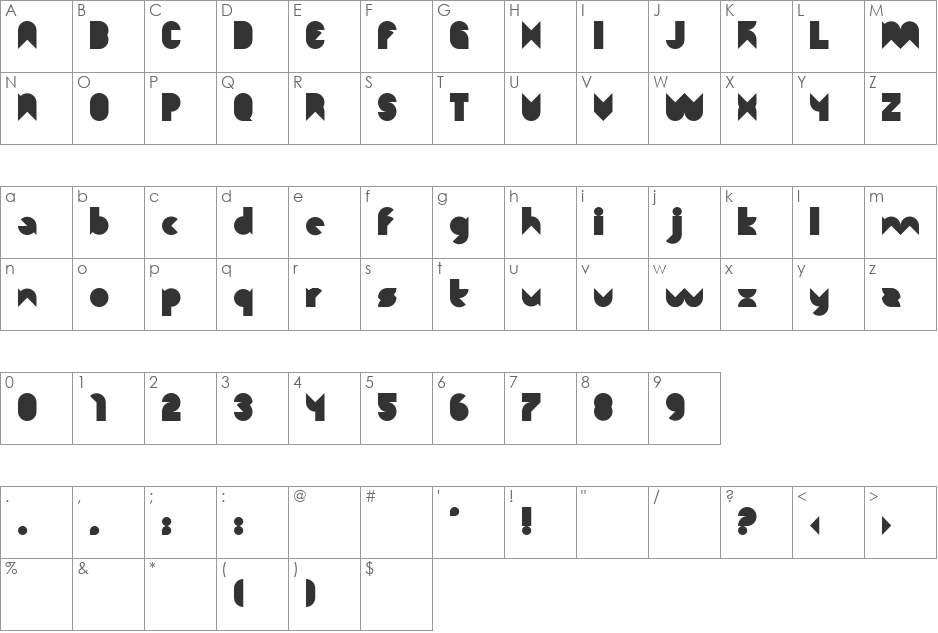 Function font character map preview