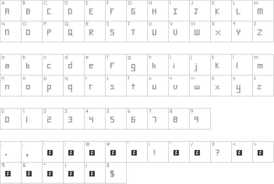 Angular font character map preview